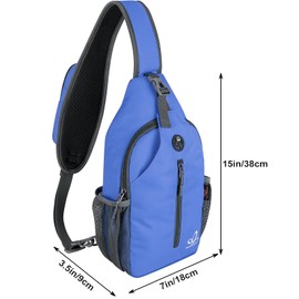 WATERFLY Crossbody Sling Backpack Sling Bag Travel Hiking Chest Bag Daypack