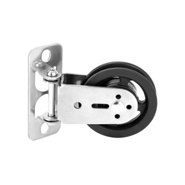 QWORK® Pulleys for Ropes, 180° Rotatable Wire Rope Pulley with Installation Hardware for DIY Gym Fitness Equipment, Maximum Capacity 500 kg
