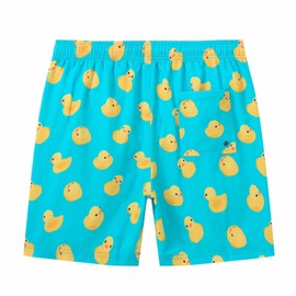 YuKaiChen - Traje de baño para hombre, secado rápido, para playa, con forro de malla, pantalones cortos de baño, 2-Yellow Duck, 38