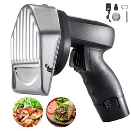 VEVOR Cordless Shawarma Knife 110V Stainless Steel Professional Turkish Kebab Slicer 2800 RPM Wireless Commercial Gyro Cutter with Two 3.93/100mm Blades 0-8mm Adjustable Thickness
