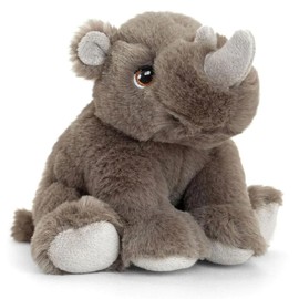 Keel SOFT TOYS - KEELECO 100% RECYCLED very soft RHINO 18CM ECO FRIENDLY