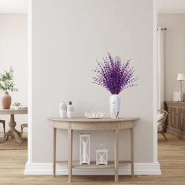 Sggvecsy 10 Pcs 29.5’’ Long Artificial Jasmine Flowers Tall Fake Flower Bouquet Faux Jasmine Plants Dry Branches for Wedding Home Party Office Hotel Restaurant Kitchen Decoration（Dark Purple）