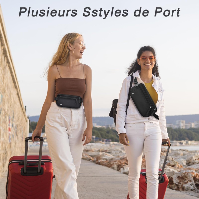 SPOKKI Secure Travel Waist Bag, black, Belt bag