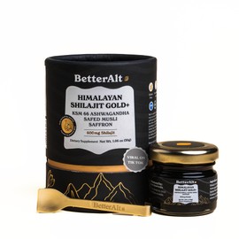 Better Alt Pure Himalayan Shilajit Gold+(30gm)|Enhances Recovery & Boosts Strength|16,000 ft Sourced Blend with Ashwagandha, Safed Musli,Gokshura|Shilajit gold for men & women|Vegan & Lab Tested-600mg