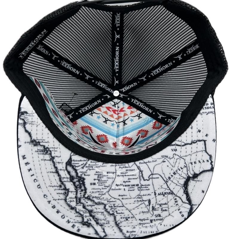 TEXHORN CAP Style: NAVA Black cap with Mexico map in