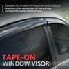 DNA MOTORING Set of 2 Tape-On Window Visor Deflector Rain/Sun