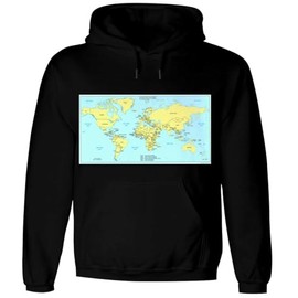 Perfect Process World Map - Your Go-To Style and Ultimate Comfort Hoodie Shirt for Men PFP #G315648, Black, X-Large