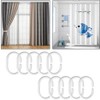 Shower Curtain Rings, 12 Pieces Plastic Shower Curtain Hooks, Rings