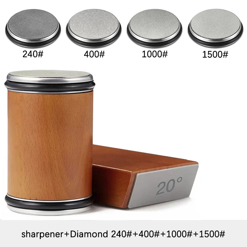 Rolling Knife Sharpener Kit for Kitchen Knives – Double-Sided Edge