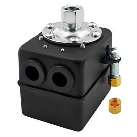 Buxatina 69HAU3 30-40 PSI Heavy Duty Air Compressor Pressure Switch with Unloader Valve Replacement for Hubbell Air Compressor Pressure Switch 69HAU3 Supports AC 120/240/600V DC 32/120/240V