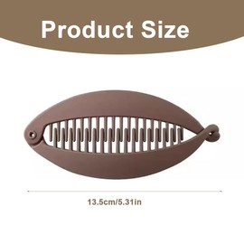 4 Pack Frosted Banana Clips, Vintage Fishtail Hair Clips, Banana Hair Clips, Elastic Hair Clips, Fishtail Hair Clip Accessories for Women with Long, Curly and Straight Hair