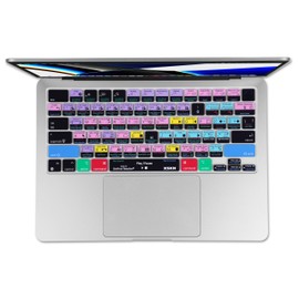 XSKN Davinci Resolve Shortcut US Layout Keyboard Cover Skin for 2022 2023 2024 2025 MacBook Air 13.6 15.3 inch M2 M3 M4 with Touch ID A2681 A3113 A3240 A2941 A3114 A3241