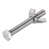 sourcing map 5pcs M8x60mm Hex Bolts, 5pcs M8 Wing Nuts,