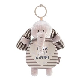 DEMDACO Wonder Little Elephant 6 Inch Childrens Plush Stroller Toy and Soft Book
