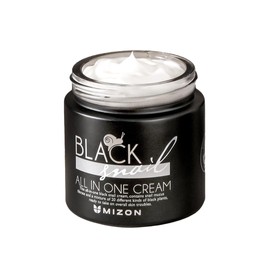 [Mizon] Crema a la Baba de Caracol Negro (75ml) Crema Premium; Tratamiento anti-envejecimiento; Cosmético coreano con extractos de plantas y baba de caracol negro (All in One Black Snail Cream)