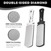 sourcing map 400/1000 Grit Handheld Diamond Sharpening Stone Double-Sided Whetstone