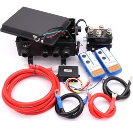 Torkettle 12V 500A Winch Solenoid Contactor Relay with Box and Twin Remote Controller Kit for 8000lbs-17000lbs ATV UTV Winches