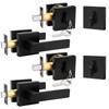 Probrico 2Pack Matte Black Exterior Door Handle with Single Cylinder
