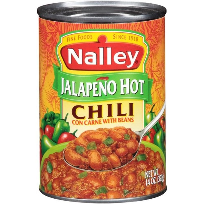 Nalley Jalapeno Hot Chili Con Carne with Beans (Pack of