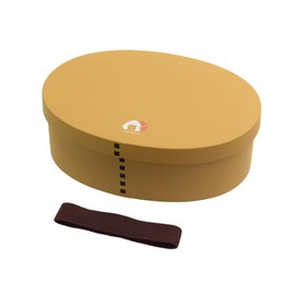 Sabu 413216 Wappa Oval Lunch Box, Large, Beige, Capacity: 28.7 fl oz (800 ml)