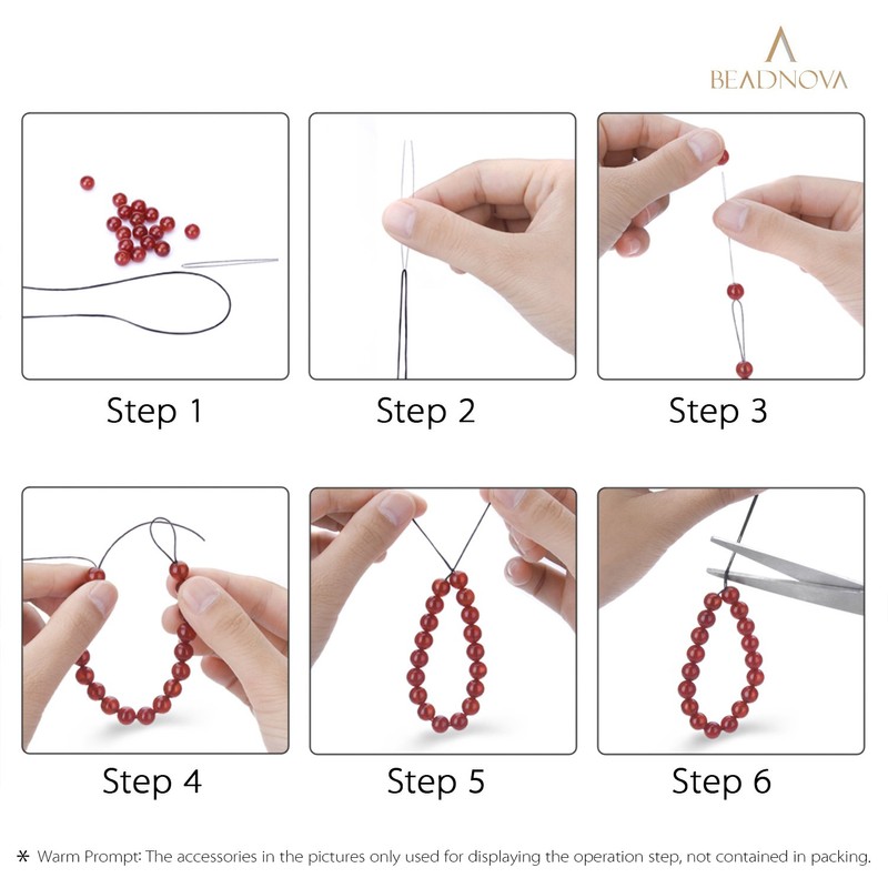 BEADNOVA 1mm Elastic Stretch Polyester Jewelry Bracelet Crystal String Cord