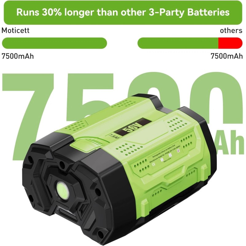 For EGO BA4200T 7.5Ah for EGO 56V Battery Power+ Tools