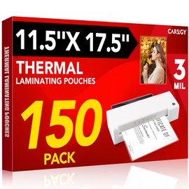CAREGY 150 Pack Laminating Sheets, Hold 11 x 17 Inch Sheet, 3 Mil Clear Thermal Laminating Pouches 11.5 x 17.5 Inch Lamination Sheet Paper for Laminator, Round Corne