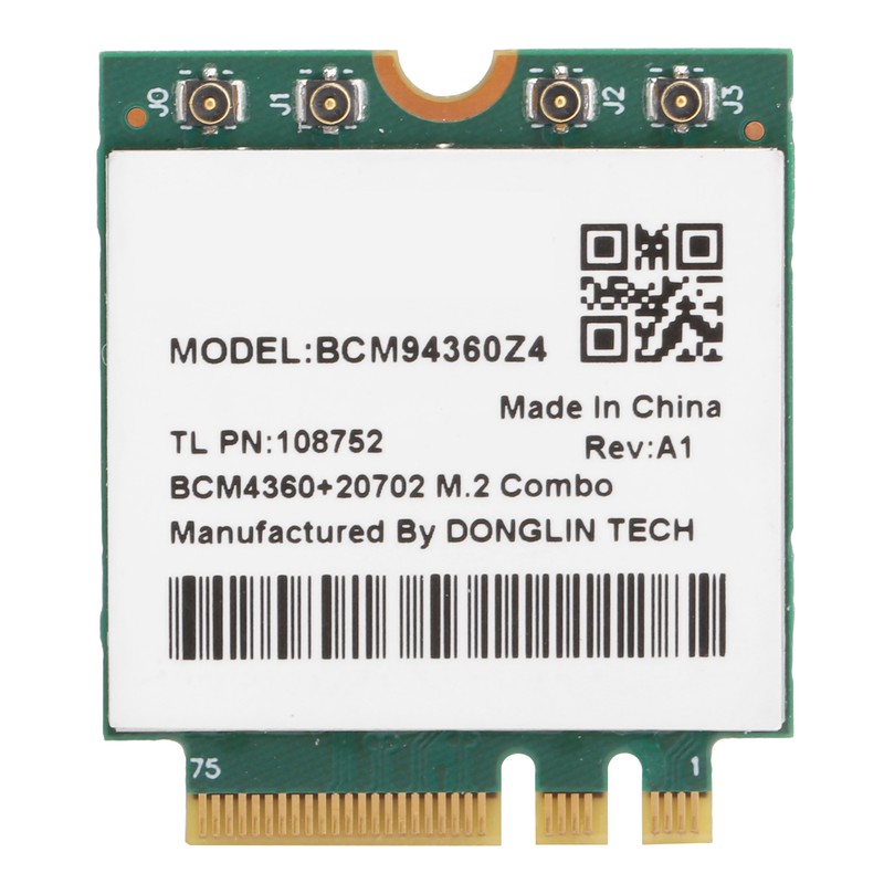 Wireless Network Card 802.11ac 1300Mbps WiFi Bluetooth 4.0 M.2 NGFF