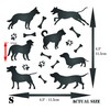 Dog Silhouette Stencil - 11.5 x 11.5cm (S) - Reusable