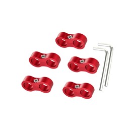 Partuto AN8 Car Auto Hose Separator Clamp Fuel Line Connector Kit Red Replacement