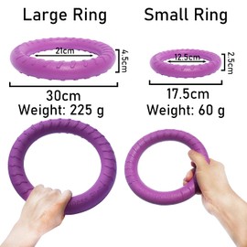 MMSGA Dog Fitness Ring, Dog Bite Ring, Dog Training Ring, Pet Dog Outdoor Game, Agility Training Equipment, Tug of War, Interactive Training Ring for Small, Medium, Large Dogs (Purple, 17 cm)