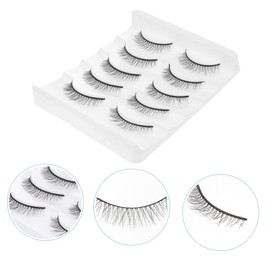 BIUDECO 2sets Chemical Fiber False Lashes Fake Eyelashes Set Eye Beauty Lashes for All Occasions 5pairs*2