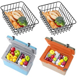 2-Pack Cooler Basket for RTIC 32 QT Ultra-Light Coolers, Stainless Steel Dry-Goods Basket, Keep Smaller Items Dry-Goods Basket, Compatible with Rtic Ice, Dividers, Locks RTIC Cooler Accessories etc.