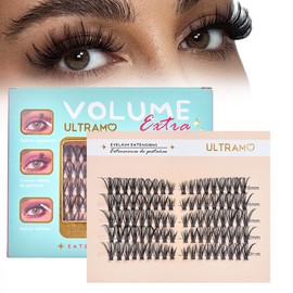 Pestañas Postizas Kit Completo, Kit de Extensión de Pestañas 10-18mm, Pestañas Postizas Naturales DIY, Racimos de Pestañas Todo En 1 Con 90 Pestañas Individuales