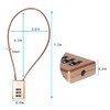 SISAV 3 Digit Cable Combination Lock 16 inches Cable for