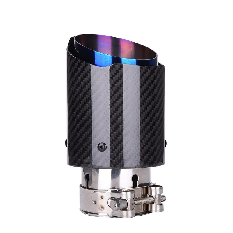 CARMON Real Twill Carbon Fiber Exhaust Pipe Muffler Tips with