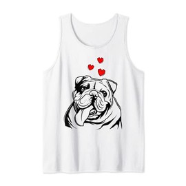 English Bulldog Love Cute Bully Dog Mom Funny Womens Gift Tank Top
