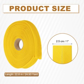 YELARXI Double Fold Bias Tape for Sewing, Quilt Binding Cotton Bias Tape Double Fold 1 Inch 25 Yards Fit for Hemming Seaming DIY Crafts Piping - (Yellow)