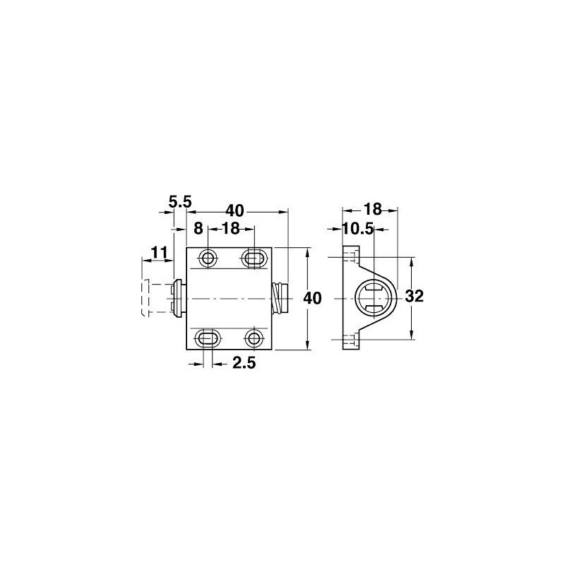 NEW 2x Magnetic Pressure Touch Catch for Cabinet Doors Catches