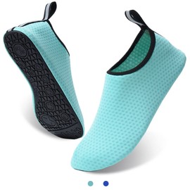 RICHDMI Beach Shoes, Men Women Beach Shoes, Swimming Shoes, Water Sports Shoes, Quick-Drying, Non-Slip Barefoot Shoes, Green