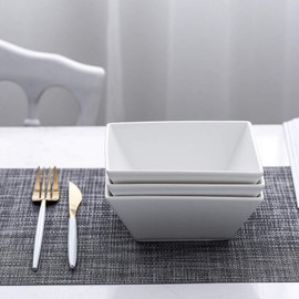 Porlien Classic Square 20-ounce Bowls Set of 3