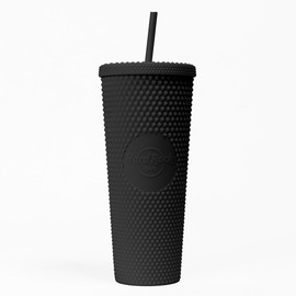 Hard Rock Pop of Color 24oz Tumbler With Straw Black