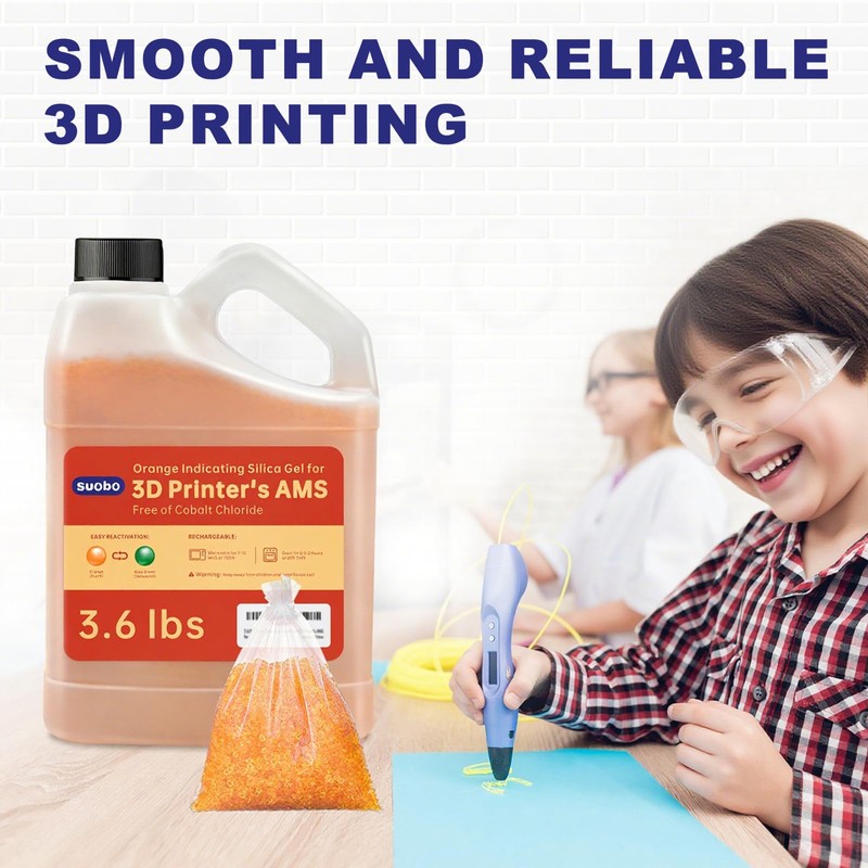 Desiccant Beads for 3D Printer AMS, 3.6LBS Silica Gel Reusable,