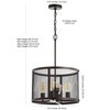 Safavieh PND4077B Sylas Adjustable Dark Grey 4-Light (LED Bulbs Included)