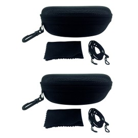 FALINGO Glasses Case XXL Black Pack of 2 170 x 80 x 60 mm Shockproof, black