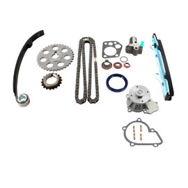 DNJ TK607AWP Timing Chain Kit with Water Pump for 1989-1997 Nissan 240SX D21 Pickup 2.4L L4 12V SOHC 2389cc