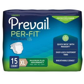 Prevail Per-Fit Incontinence Brief XL Mat Body Shape PF-014/1 Maximum 60 Ct