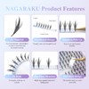 NAGARAKU Premade Wings Eyelash Extensions Air Series Comic Style Manga