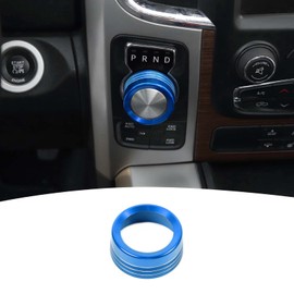 PDKLIN for Durango Gear Shift Knob Cover Trim Ring for Dodge RAM 2013-2017/Durango 2014-2017 Blue Interior Accessories