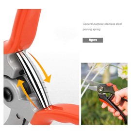 EMSea 8Pcs Volute Secateur Springs General Type Stainless Steel Pruning Shears Replacement Springs 5.8cm Gardening Tool Accessories